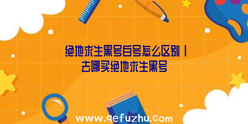 「绝地求生黑号白号怎么区别」|去哪买绝地求生黑号